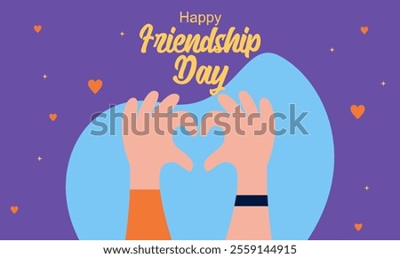 Happy Friendship Day Concept Vector Illustration. Flat Modern Design for Web Page, Banner, Presentation etc.