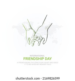 Happy Friendship Day, Creative concept. 3D illustration.