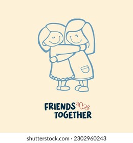 Happy Friendship Day. Creative concept. Best Friend. Friends Forever.
