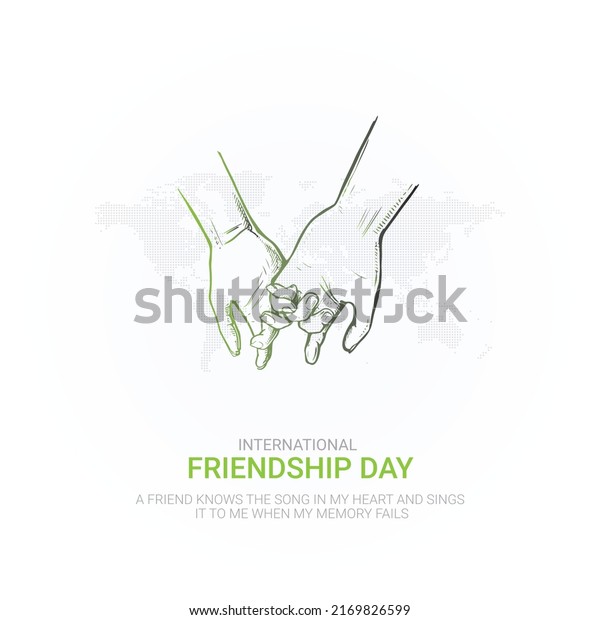 Happy\
Friendship Day, Creative concept. 3D\
illustration.
