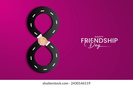 Happy Friendship Day, Friendship day creative design for social media banners, posters, 3D Illustration