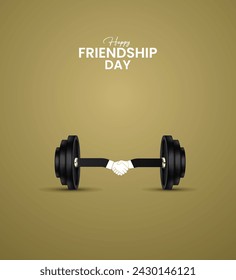 Happy Friendship Day, Friendship day creative design for social media banners, posters, 3D Illustration