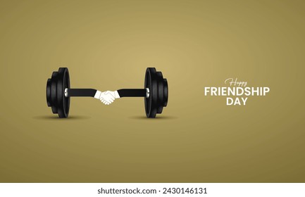 Happy Friendship Day, Friendship day creative design for social media banners, posters, 3D Illustration