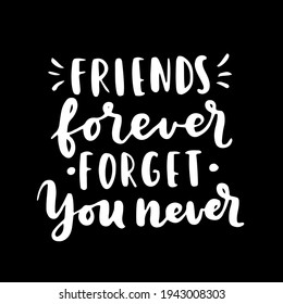 Happy Friendship Day cute hand lettering. Best friends forever. Greeting card typography template. Modern calligraphy design elements, quotes, friend phrase.