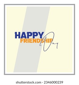 Happy friendship day decorative elegant text design background