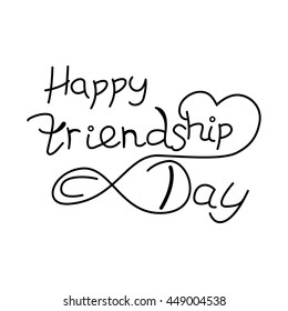 Happy Friendship day. Design for greeting card