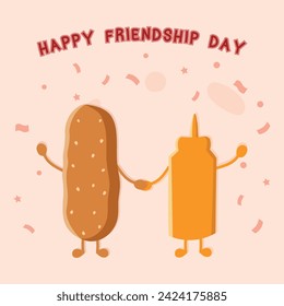Happy Friendship Day Flat Illustration	
