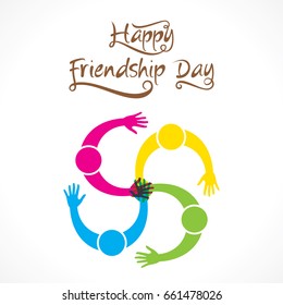 happy friendship day, friends together design