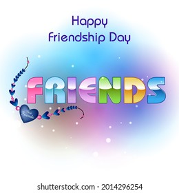 Happy Friendship Day greeting background template for banner design .Vector illustration