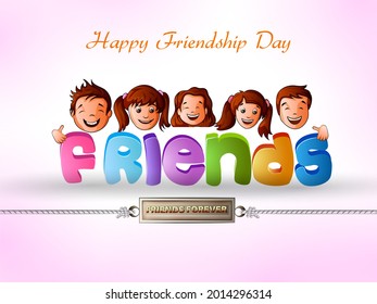 Happy Friendship Day greeting background template for banner design .Vector illustration