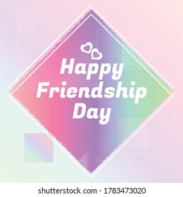 Happy friendship day greeting in beautiful abstract background