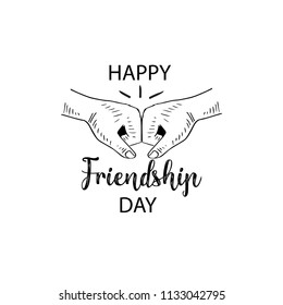 Happy Friendship day greeting card.