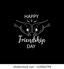 Happy Friendship day greeting card.