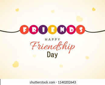 Happy Friendship Day, Greeting Card based Design Template.