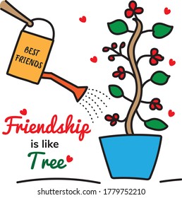 Happy Friendship day greeting card