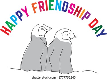 Happy Friendship day greeting card