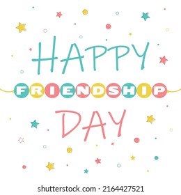 Happy Friendship Day, Greeting Card based Design Template.