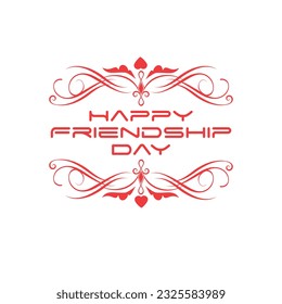 Happy Friendship Day greeting card, happy holiday of Vactor illustration