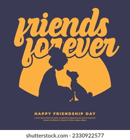 Happy friendship day greeting card social media post banner, friends, group, dosti, mitrata diwas celebration