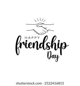 Happy Friendship day greeting card.