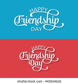 Happy Friendship Day greeting card. For poster, flyer, banner for website template, cards, posters, logo. Vector illustration.