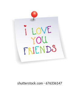 Happy Friendship Day Greeting Card Friends Holiday Banner Flat Vector Illustration