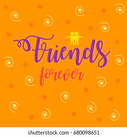 Happy Friendship Day, Greeting Card based Design Template.