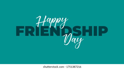 Happy Friendship Day hand drawn vector lettering design. Perfect for advertising, poster or greeting card