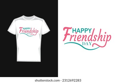 Happy Friendship Day hand-drawn vector typography vector design. Perfect for advertising, poster, or greeting card