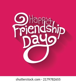 Happy Friendship day handwriting  beautiful text with colorful background to celebrating friendship day 2022. 
Friendship day typography greeting card creative idea.
