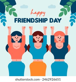Happy friendship day illustration background. International friendship day background