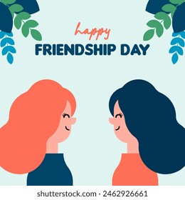 Happy friendship day illustration background. International friendship day background