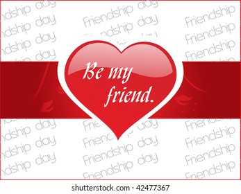 happy friendship day illustration, vector card