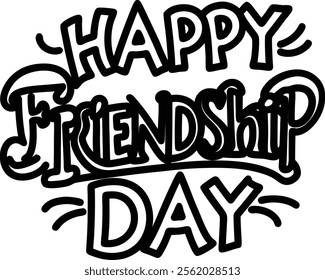 Happy friendship day and illustrator eps