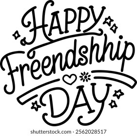 Happy friendship day and illustrator eps