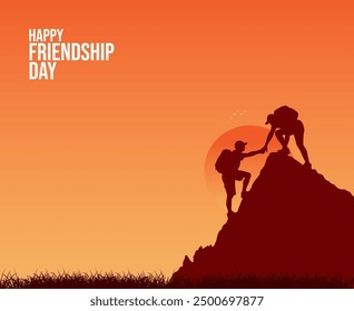 Happy Friendship Day, International Friendship Day, creative concept vector illustration.