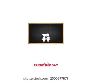 Happy Friendship Day, International Friendship Day, creative concept vector illustration.