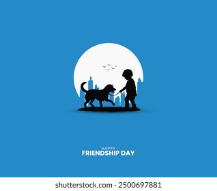 Happy Friendship Day, International Friendship Day, creative concept vector illustration.