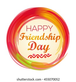 Happy Friendship Day lettering logo icon. Vector illustration