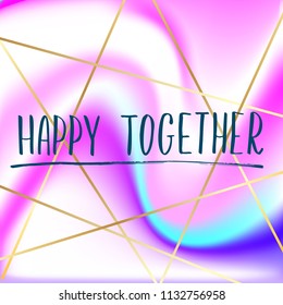 Happy Friendship Day Lettering Print Design. Friends Forever, Happy Together, Be My Friend Vector Hand Drawn Card Template.