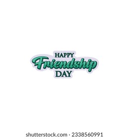 Happy Friendship Day Logo Letter signature
