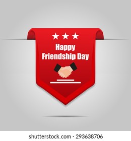 Happy friendship day,  on a grey background with shadow