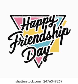 Happy Friendship Day with happy people celebration