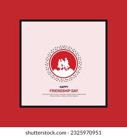 Happy friendship day post design