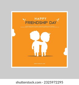 Happy friendship day post design 