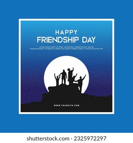 Happy friendship day post design 