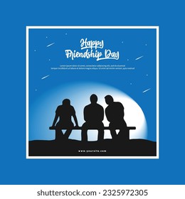 Happy friendship day post design 