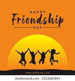 Happy friendship day poster design, happy friendship day	
