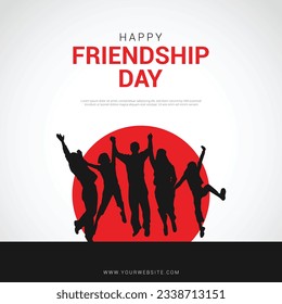 Happy friendship day poster design, happy friendship day.