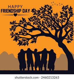 Happy friendship day poster design, happy friendship day